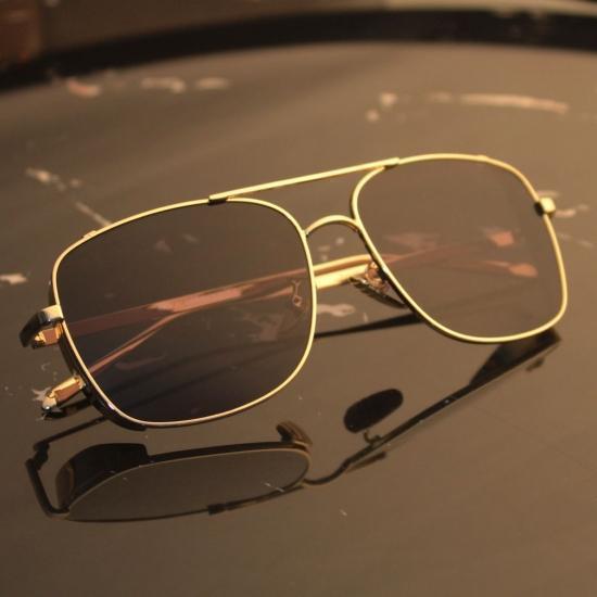 Funky Side Cap Golden Black Wayfarer Sunglasses-FunkyTradition - FunkyTradition