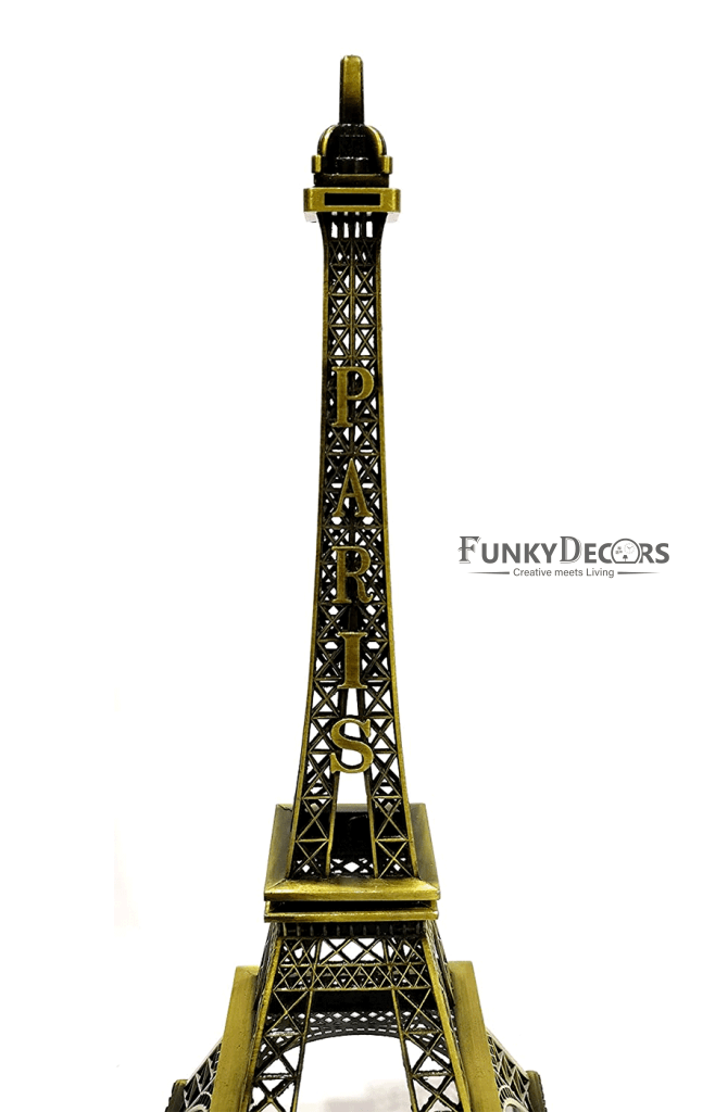 FunkyTradition 23 Cm Tall Eiffel Tower Statue Metal Showpiece | Birthday Anniversary Gift And Home