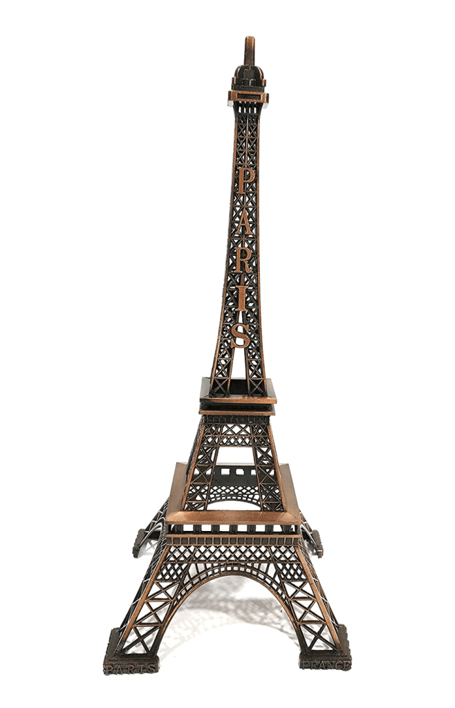 FunkyTradition 33 Cm Tall Eiffel Tower Statue Metal Showpiece In Copper | Birthday Anniversary Gift
