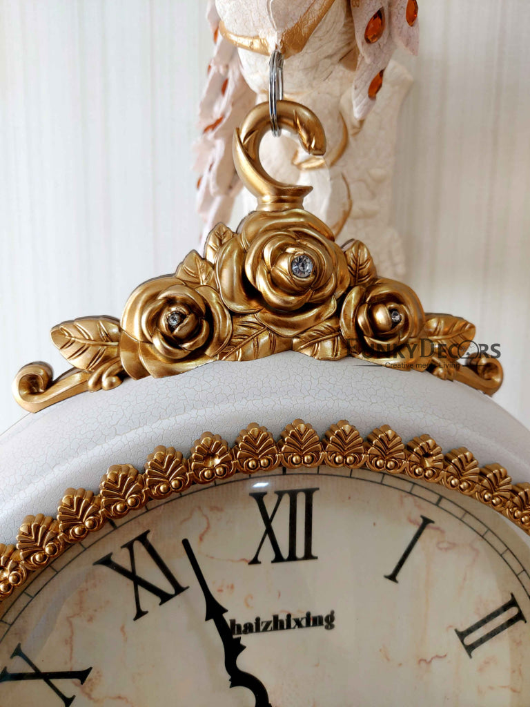 Funkytradition 3D Royal Peacock Double-Sided Wall Watch Clock 65 Cm Tall Clocks