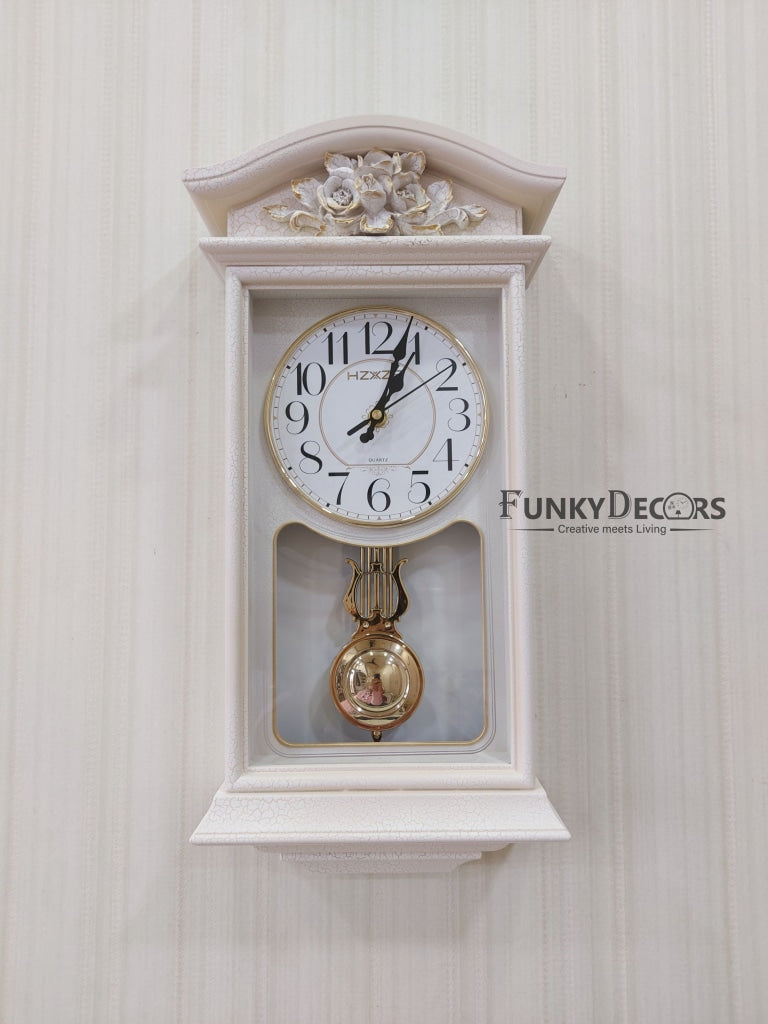 Funkytradition Almirah Design Wall Clock With Pendulum And Sound For Home Office Decor Gifts 50 Cm