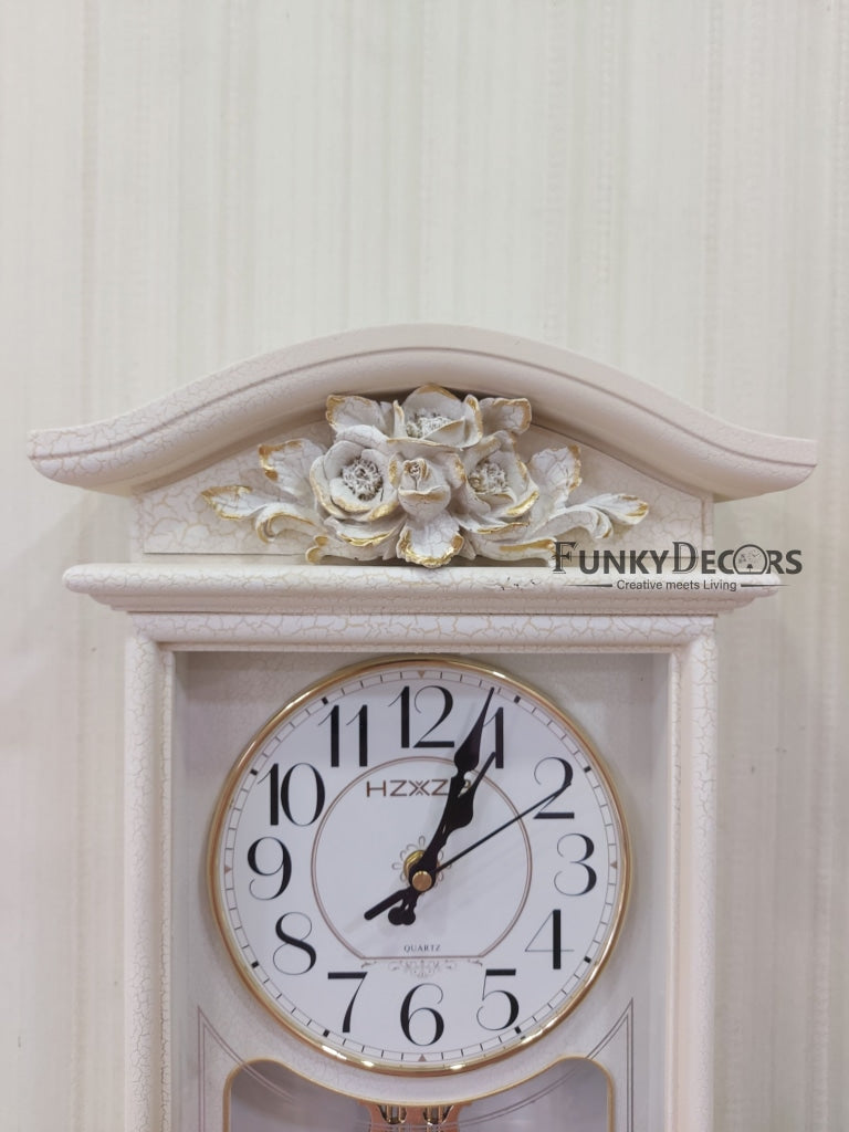 Funkytradition Almirah Design Wall Clock With Pendulum And Sound For Home Office Decor Gifts 50 Cm