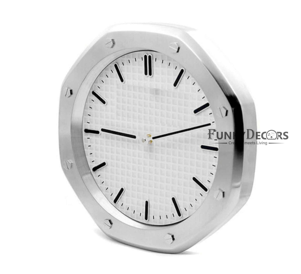 Funkytradition Ap Luxury Stainless Steel Wall Clock For Royal Home And Bungalows Watch Clocks