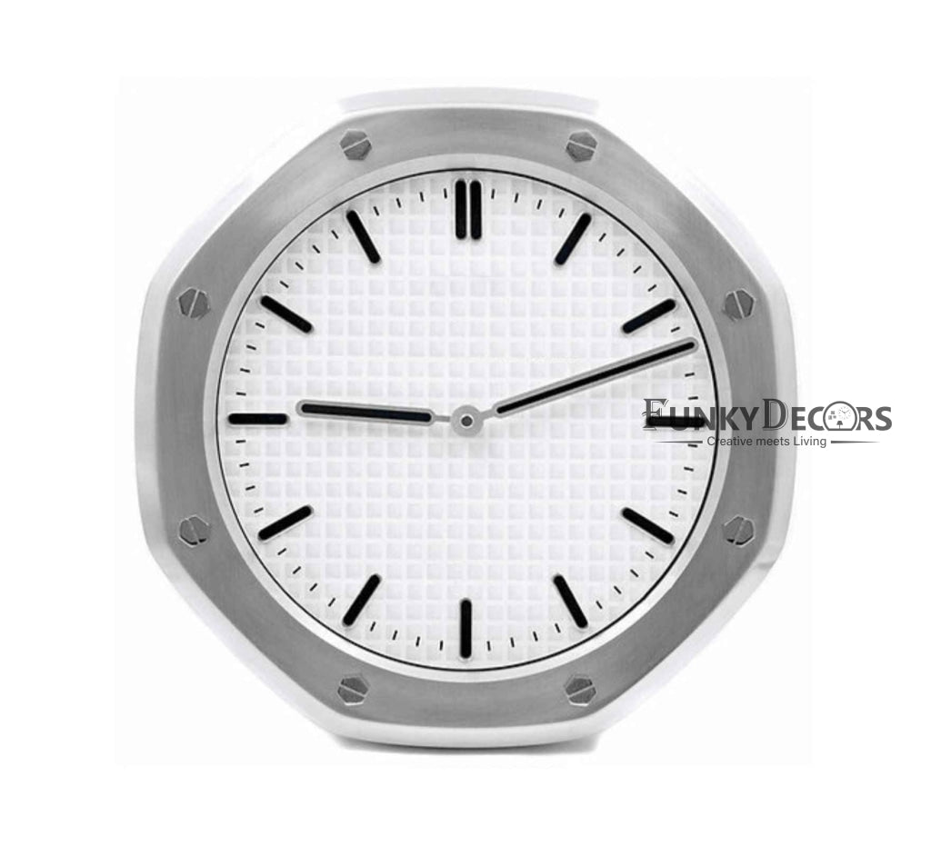 Funkytradition Ap Luxury Stainless Steel Wall Clock For Royal Home And Bungalows Watch Clocks