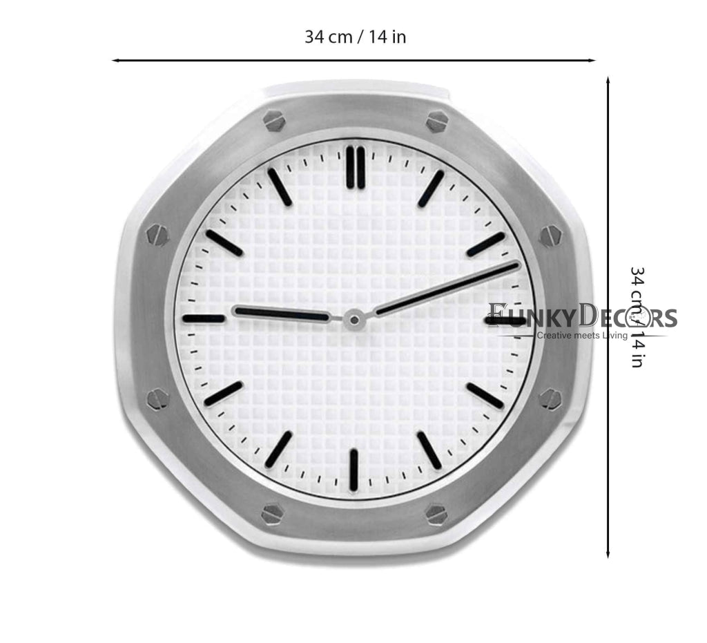 Funkytradition Ap Luxury Stainless Steel Wall Clock For Royal Home And Bungalows Watch Clocks