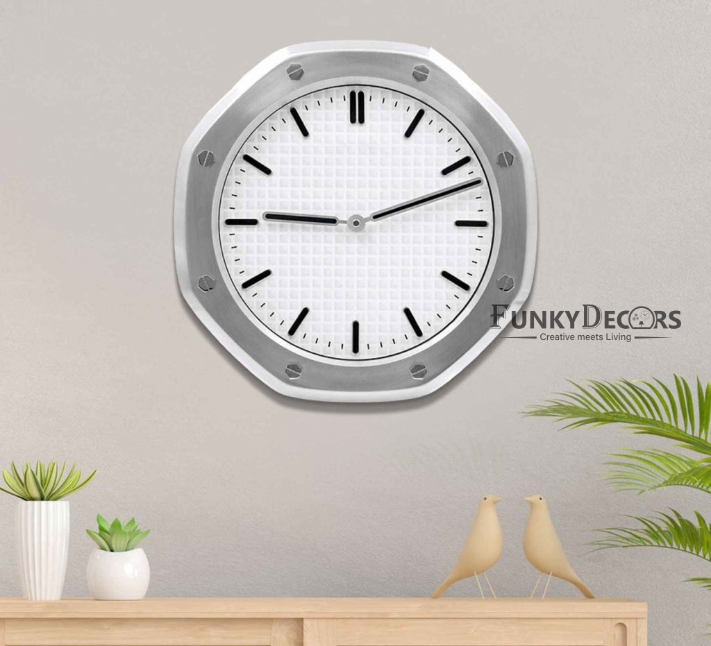 Funkytradition Ap Luxury Stainless Steel Wall Clock For Royal Home And Bungalows Watch Clocks