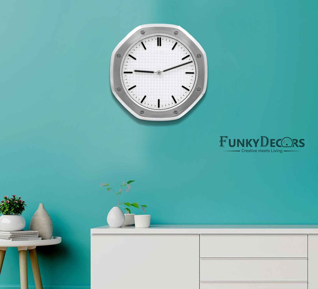 Funkytradition Ap Luxury Stainless Steel Wall Clock For Royal Home And Bungalows Watch Clocks