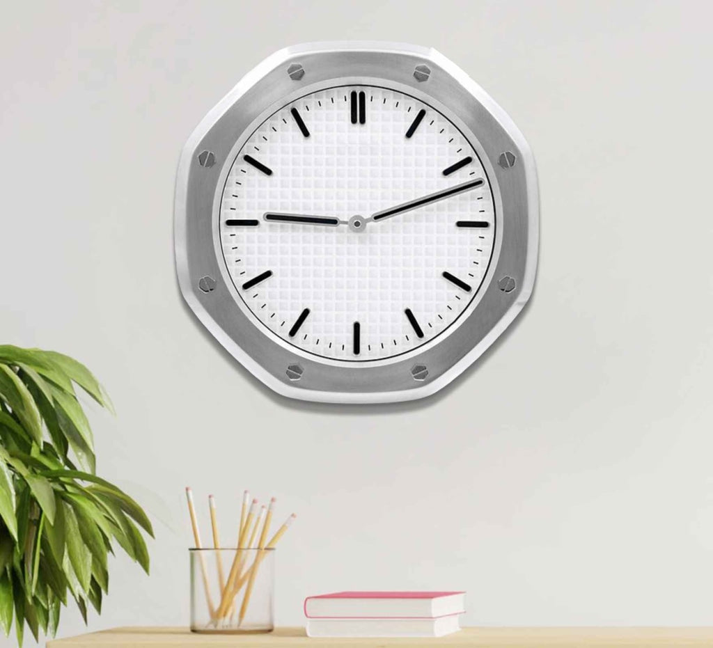 Funkytradition Ap Luxury Stainless Steel Wall Clock For Royal Home And Bungalows Watch Clocks