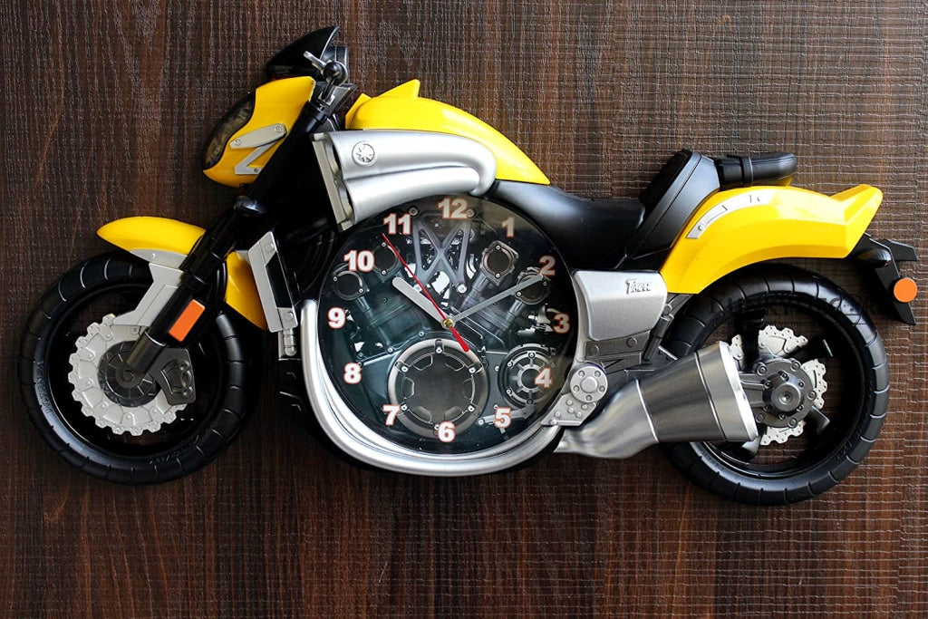 Funkytradition Attractive Motorcycle Bike Kids Room Wall Clock| Watch | Clock For Home Office Decor