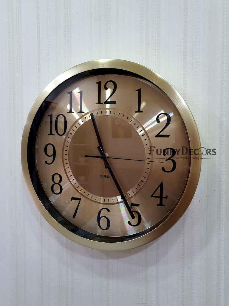 Funkytradition Big Font Minimal Wall Clock Watch Decor For Home Office And Gifts 30 Cm Tall Clocks