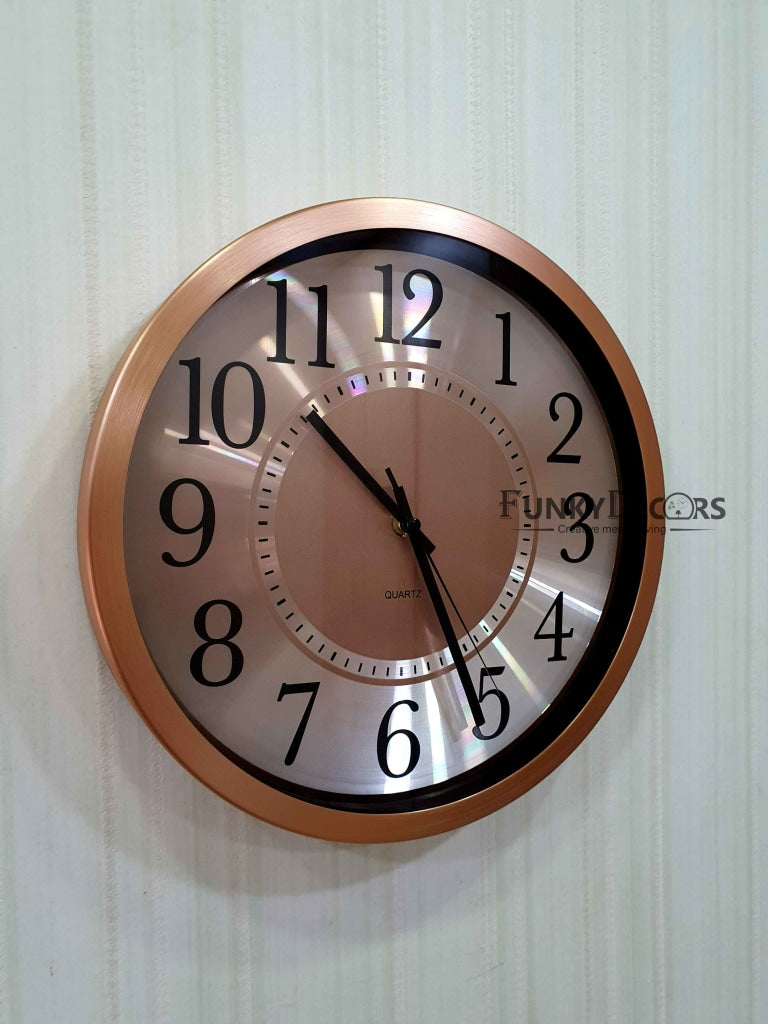 Funkytradition Big Font Minimal Wall Clock Watch Decor For Home Office And Gifts 30 Cm Tall Clocks
