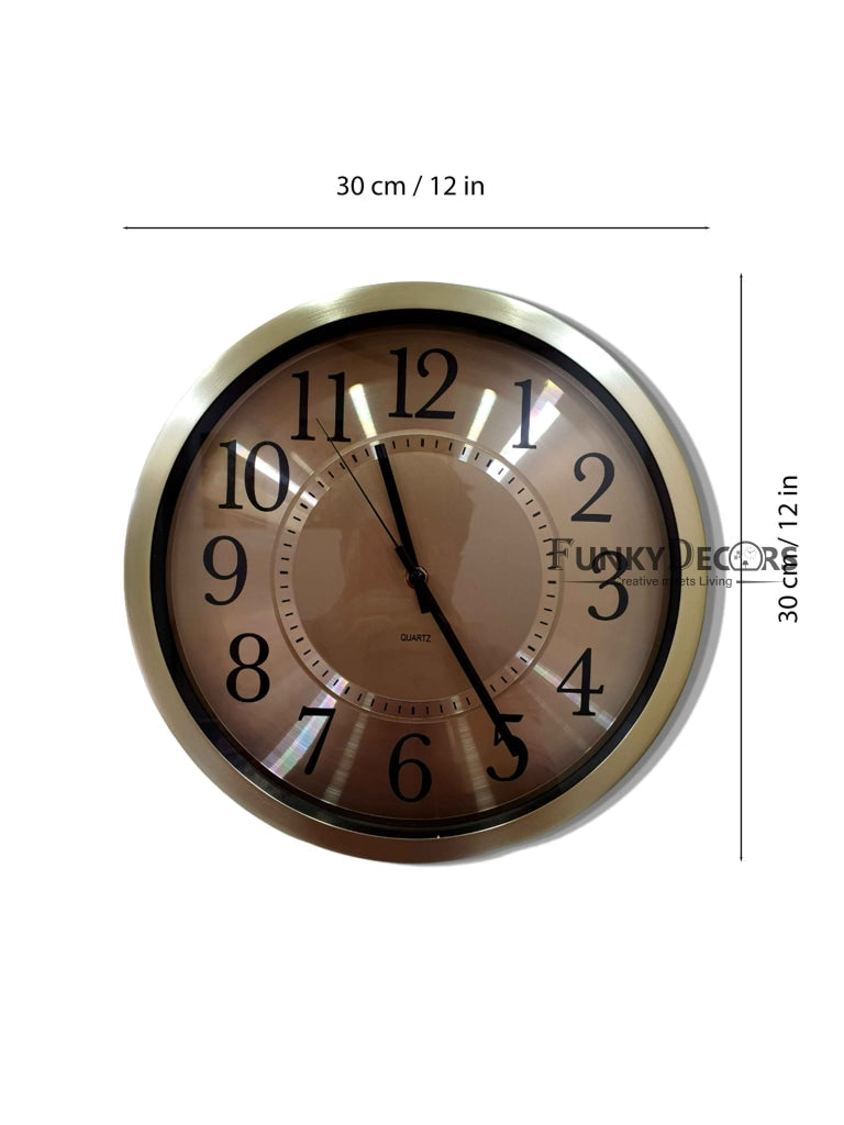 Funkytradition Big Font Minimal Wall Clock Watch Decor For Home Office And Gifts 30 Cm Tall Clocks