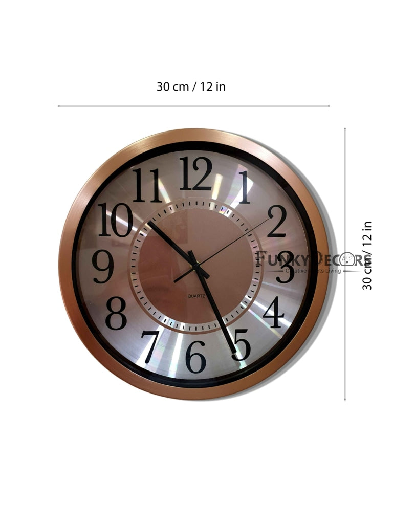 Funkytradition Big Font Minimal Wall Clock Watch Decor For Home Office And Gifts 30 Cm Tall Clocks