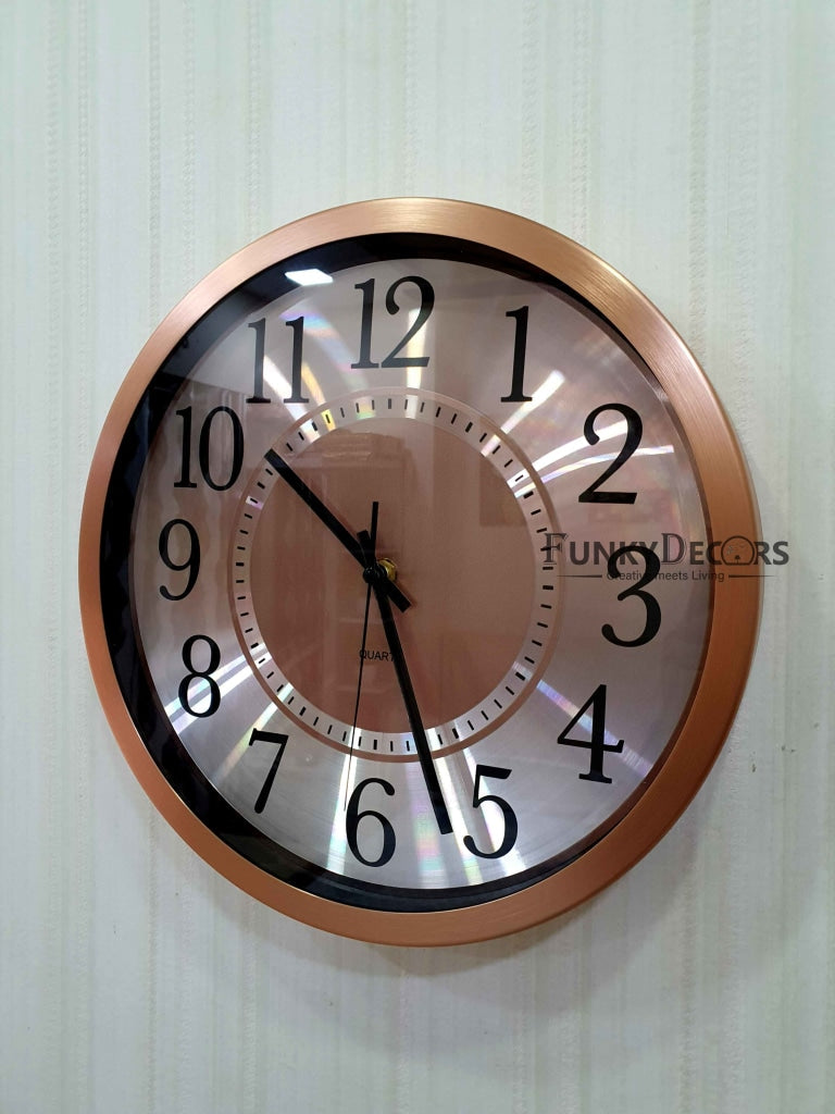 Funkytradition Big Font Minimal Wall Clock Watch Decor For Home Office And Gifts 30 Cm Tall Clocks
