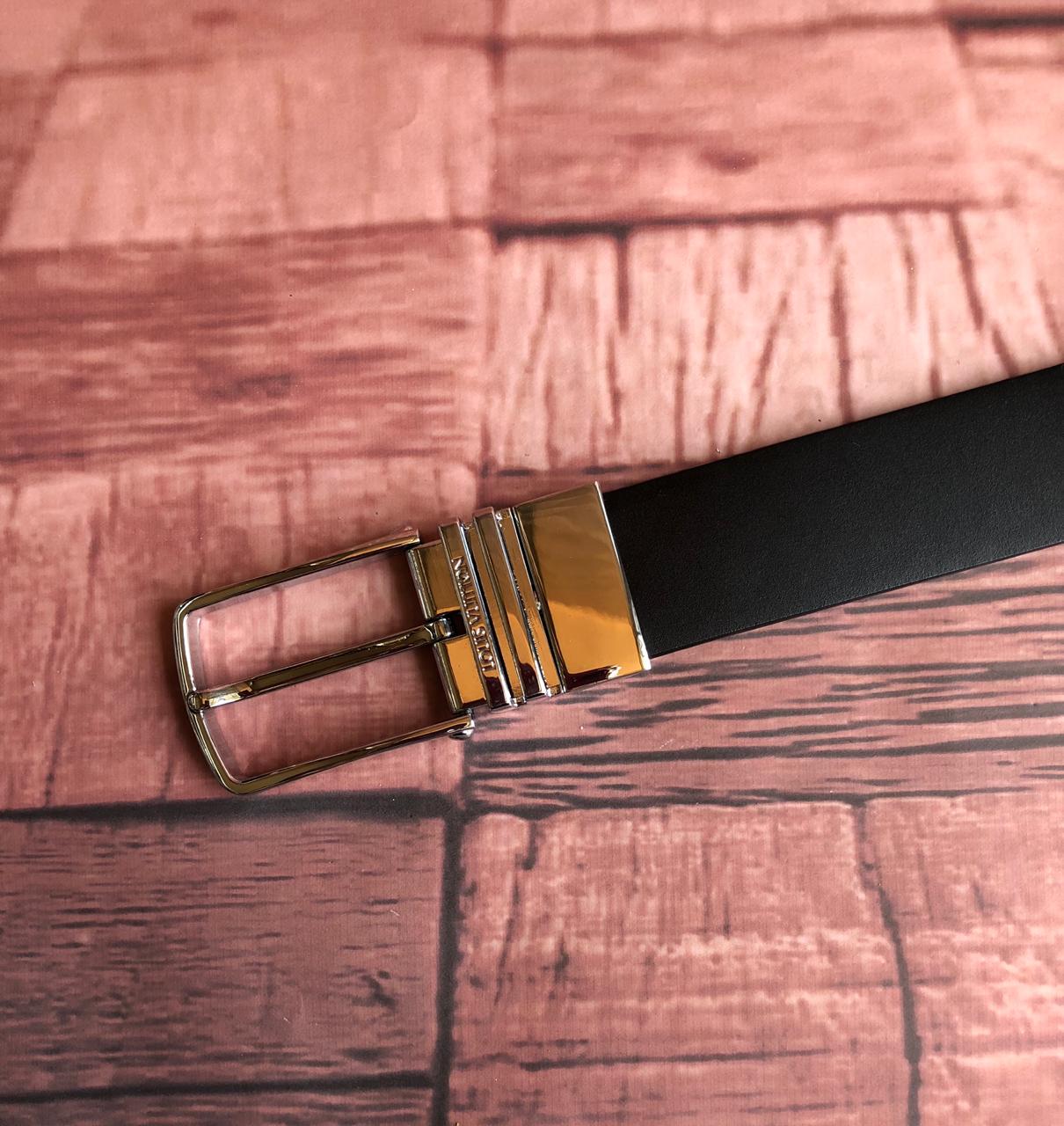 FunkyTradition Black and Brown Reversible Mens Leather Belts - FunkyTradition