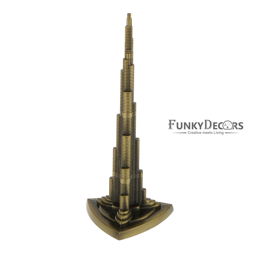 FunkyTradition Burj Khalifa Tallest Building Tower Collectible Statue Metal Showpiece Figurines