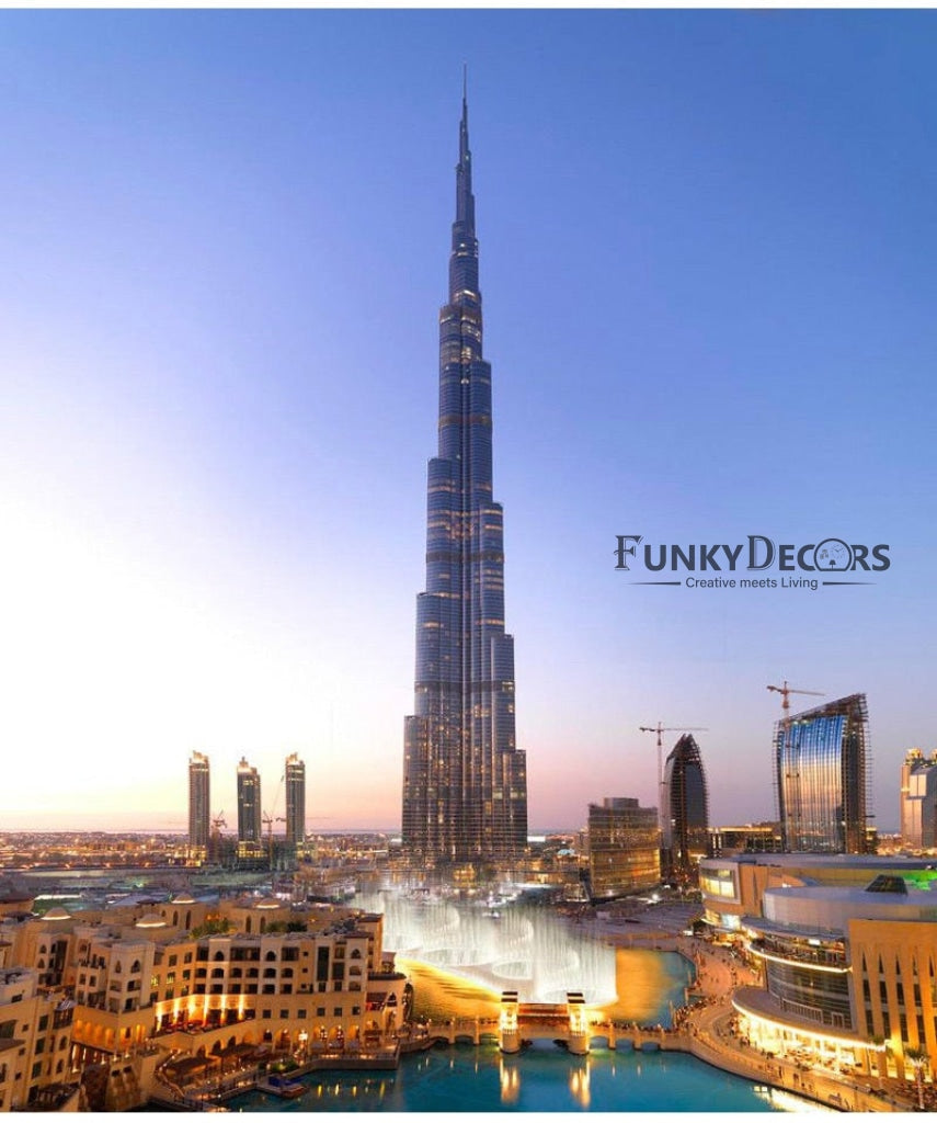 FunkyTradition Burj Khalifa Tallest Building Tower Collectible Statue Metal Showpiece Figurines