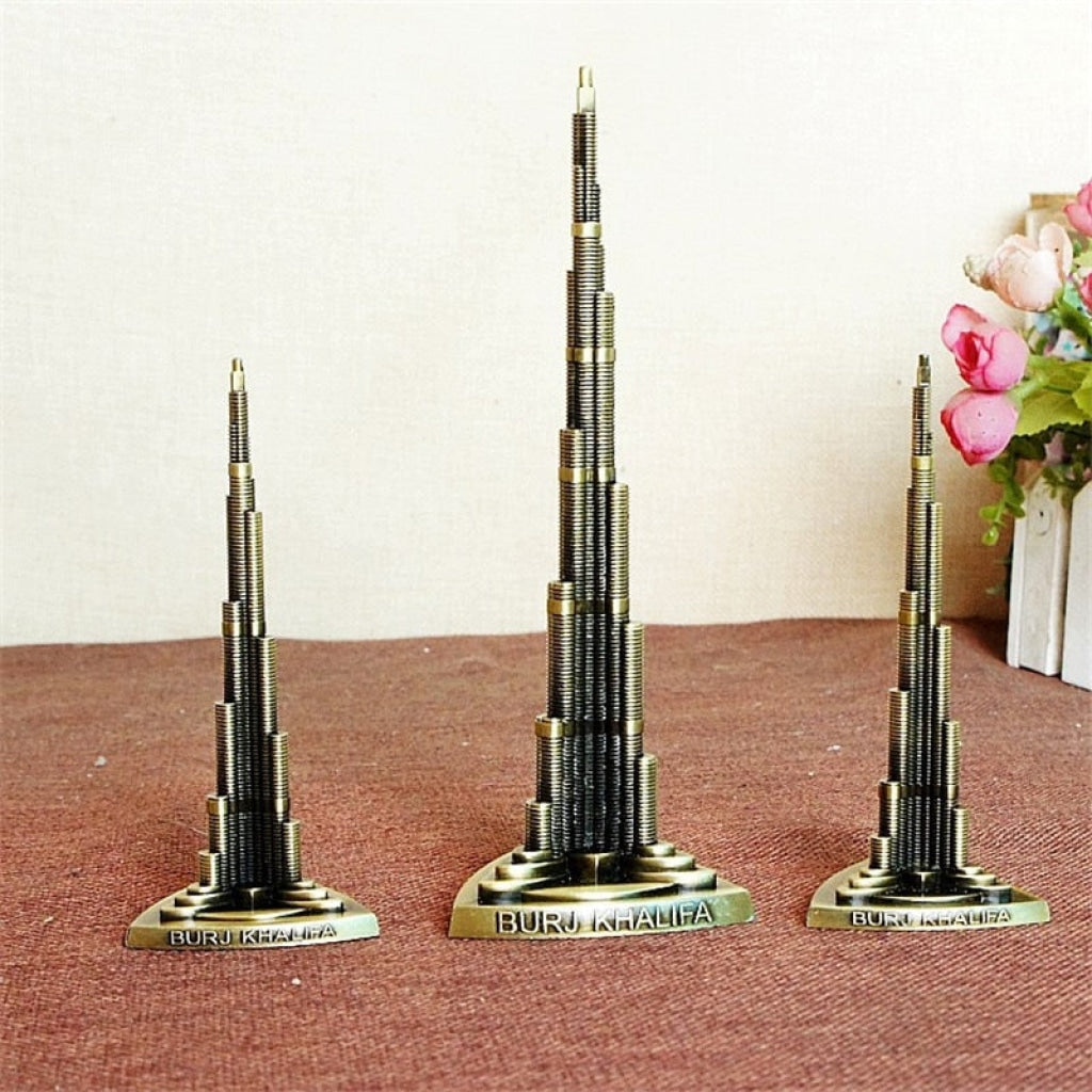 FunkyTradition Burj Khalifa Tallest Building Tower Collectible Statue Metal Showpiece Figurines