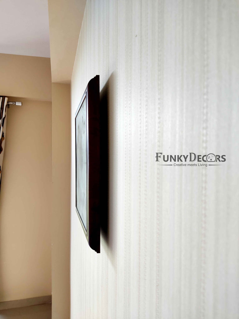 Funkytradition Classic Brown Square Wall Clock Watch Decor For Home Office And Gifts 35 Cm Tall