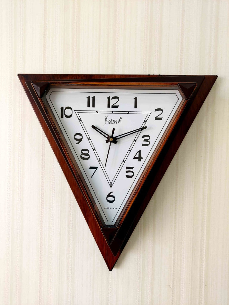 Funkytradition Decorative Retro Triangle Pendulum Wall Clock For Home Office Decor And Gifts Clocks