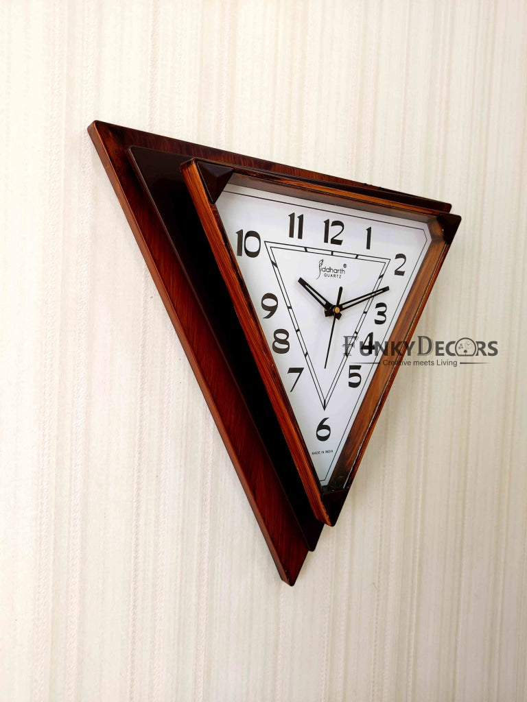 Funkytradition Decorative Retro Triangle Pendulum Wall Clock For Home Office Decor And Gifts Clocks