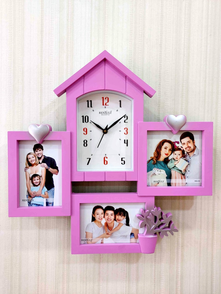 Funkytradition Designer Pink House Shape Love And Family Photo Frames