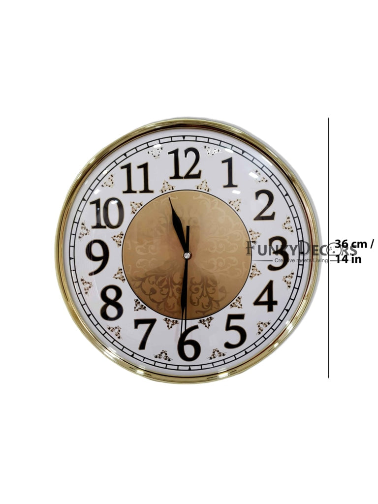 Funkytradition Designer Wall Clock Watch Decor For Home Office And Gifts 36 Cm Tall Clocks
