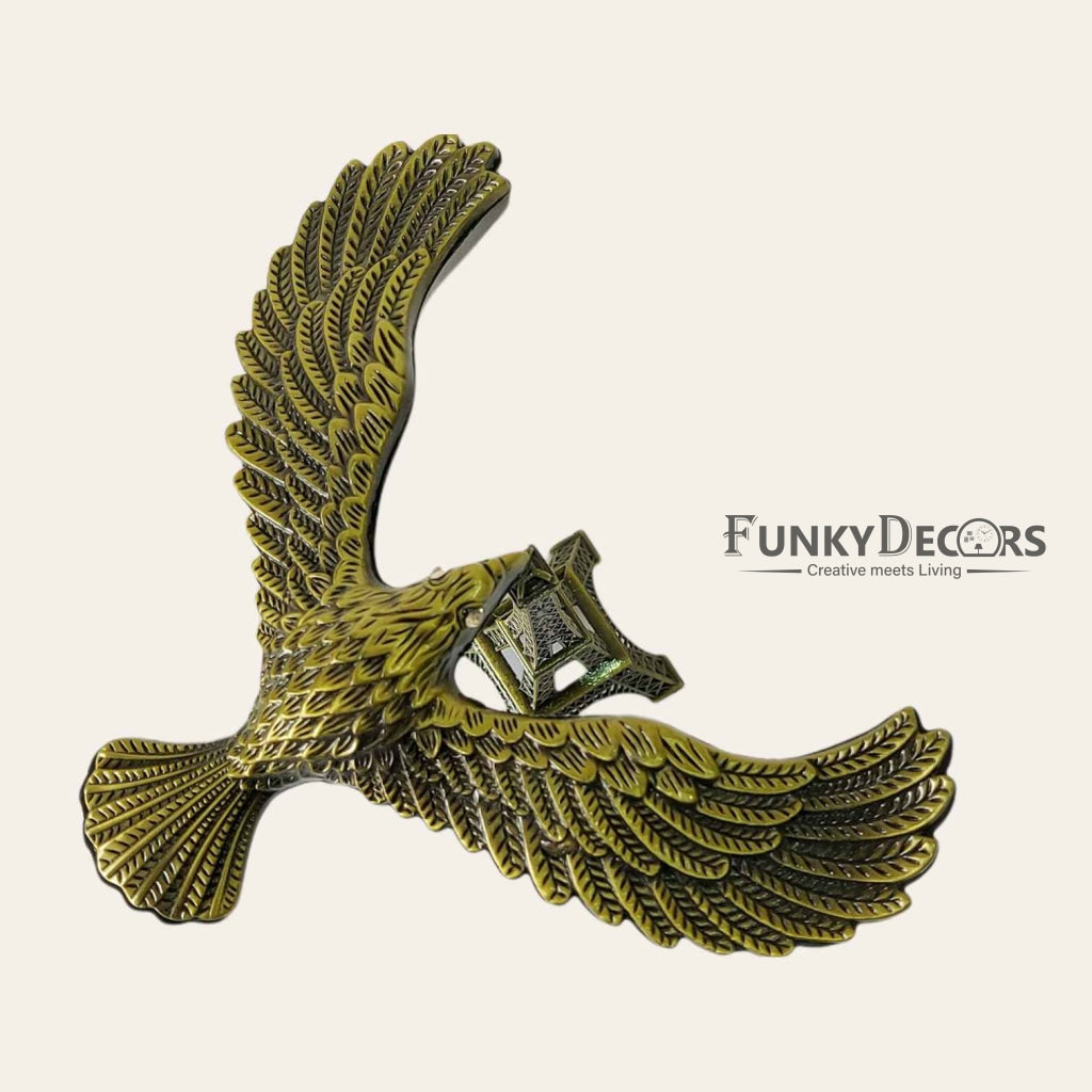 FunkyTradition Eiffel Tower Statue With Balance Eagle Metal Showpiece | Birthday Anniversary Gift