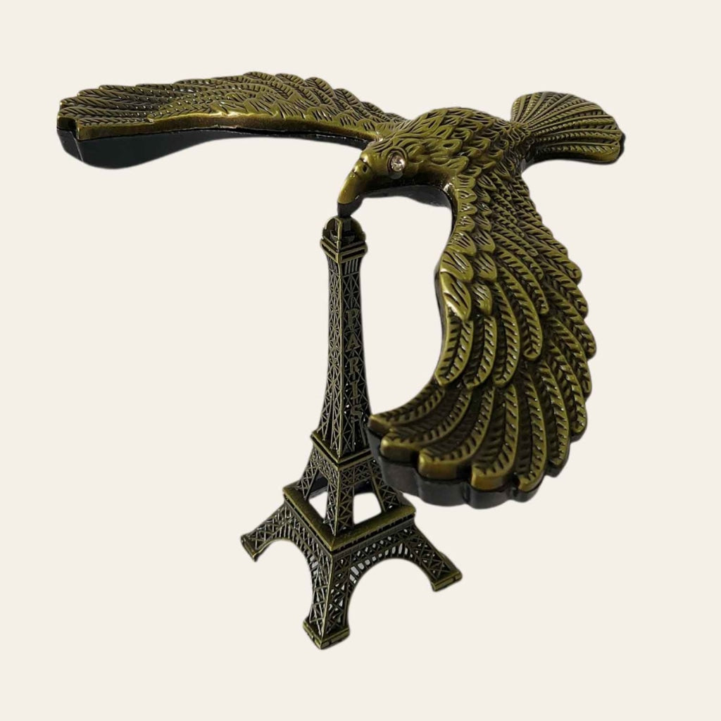 FunkyTradition Eiffel Tower Statue With Balance Eagle Metal Showpiece | Birthday Anniversary Gift