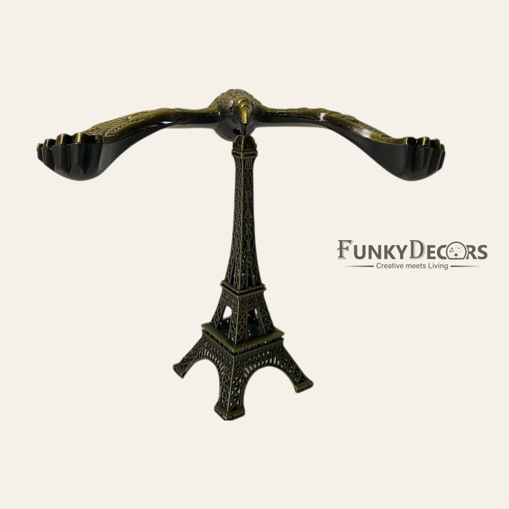 FunkyTradition Eiffel Tower Statue With Balance Eagle Metal Showpiece | Birthday Anniversary Gift