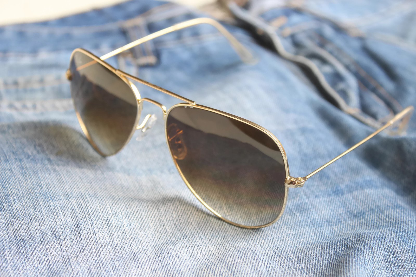 FunkyTradition Golden Brown Shade Aviator Sunglasses - FunkyTradition