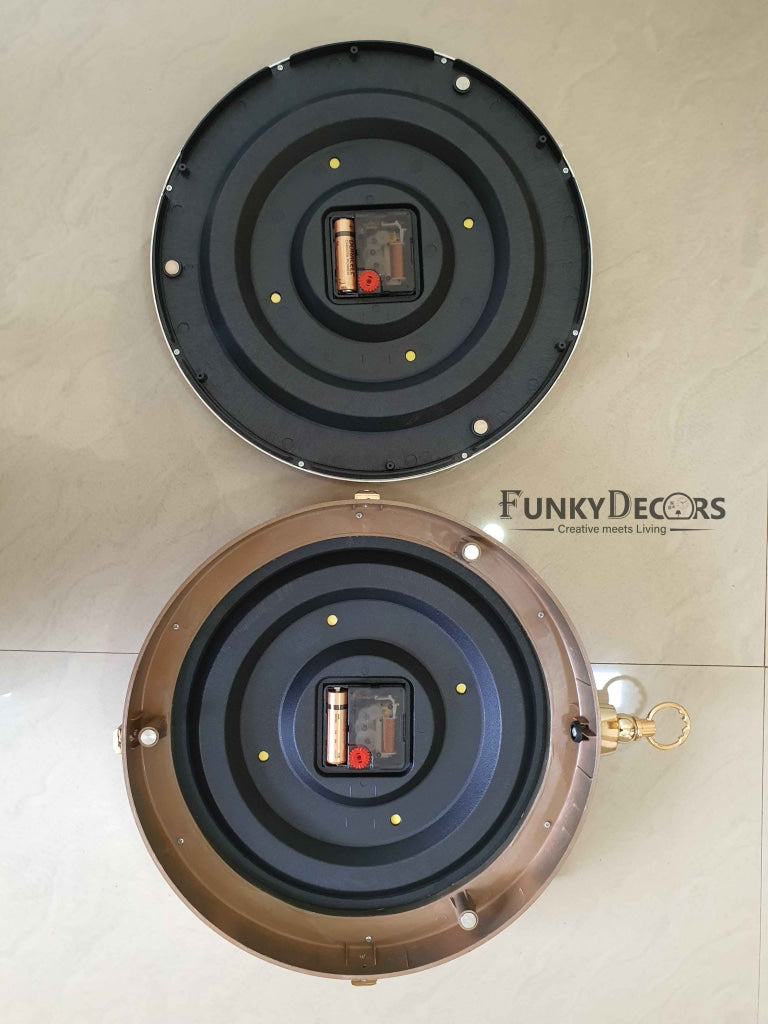 Funkytradition Luxury Look Deer Golden Green Round Wall Hanging Double Sided 2 Faces Retro Station