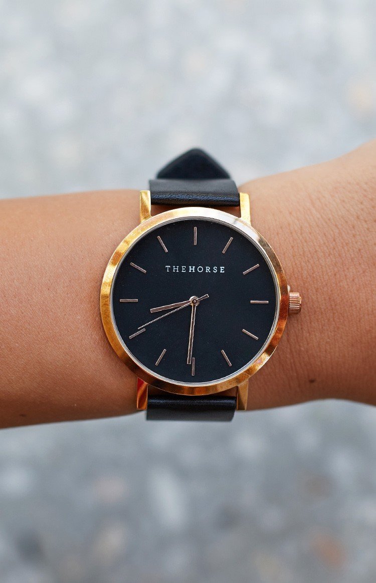 FunkyTradition Minimal Classic Black Golden Watch - FunkyTradition