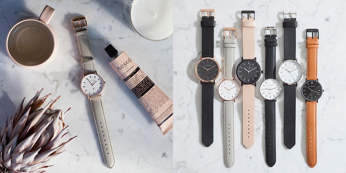 FunkyTradition Minimal Classic White Brown Watch - FunkyTradition