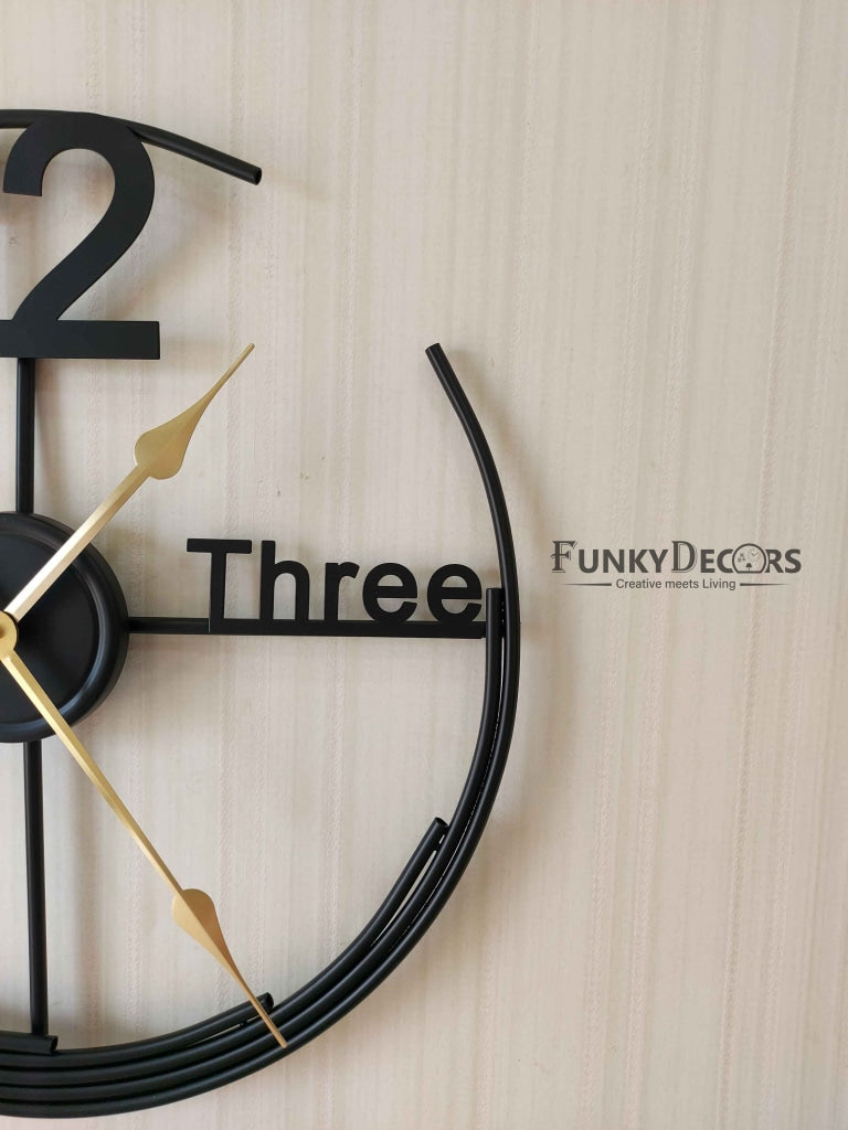 Funkytradition Minimal Design Metal Wall Clock Watch Décor For Home Office Decor And Gifts 50 Cm