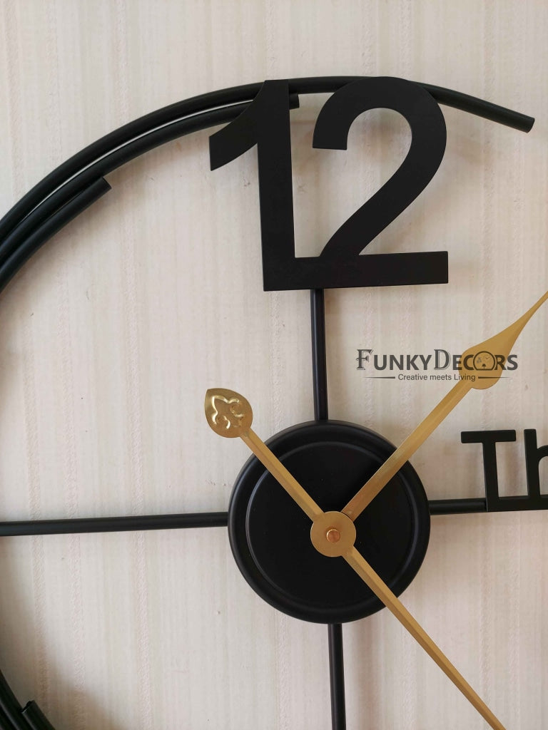 Funkytradition Minimal Design Metal Wall Clock Watch Décor For Home Office Decor And Gifts 50 Cm