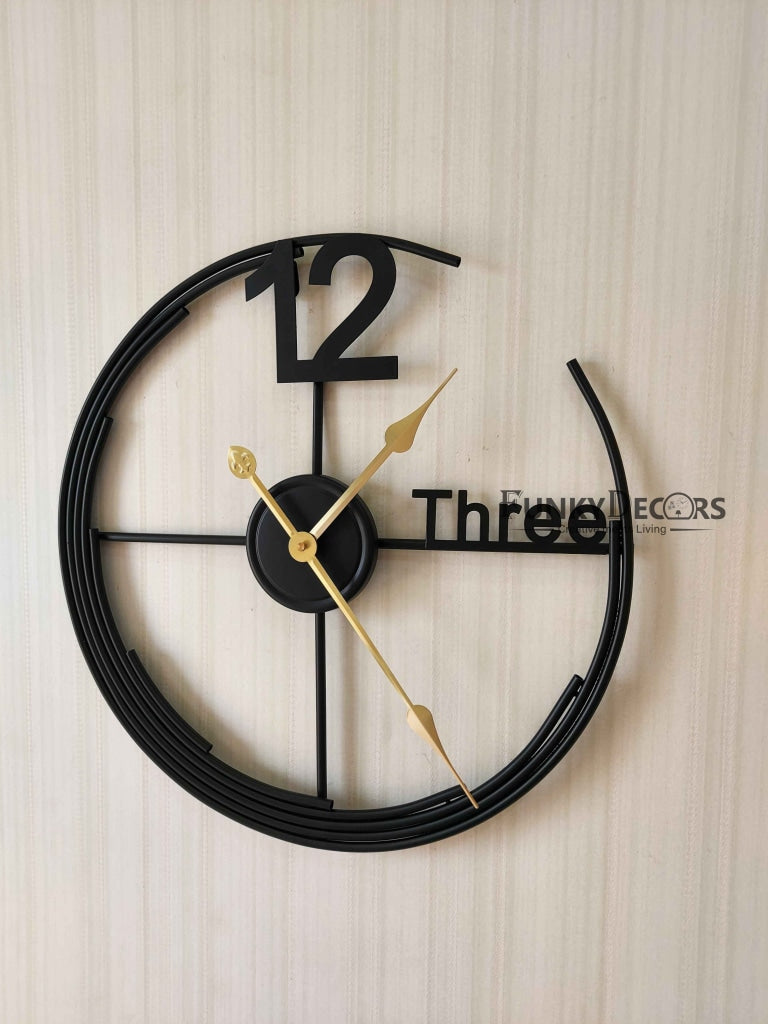 Funkytradition Minimal Design Metal Wall Clock Watch Décor For Home Office Decor And Gifts 50 Cm