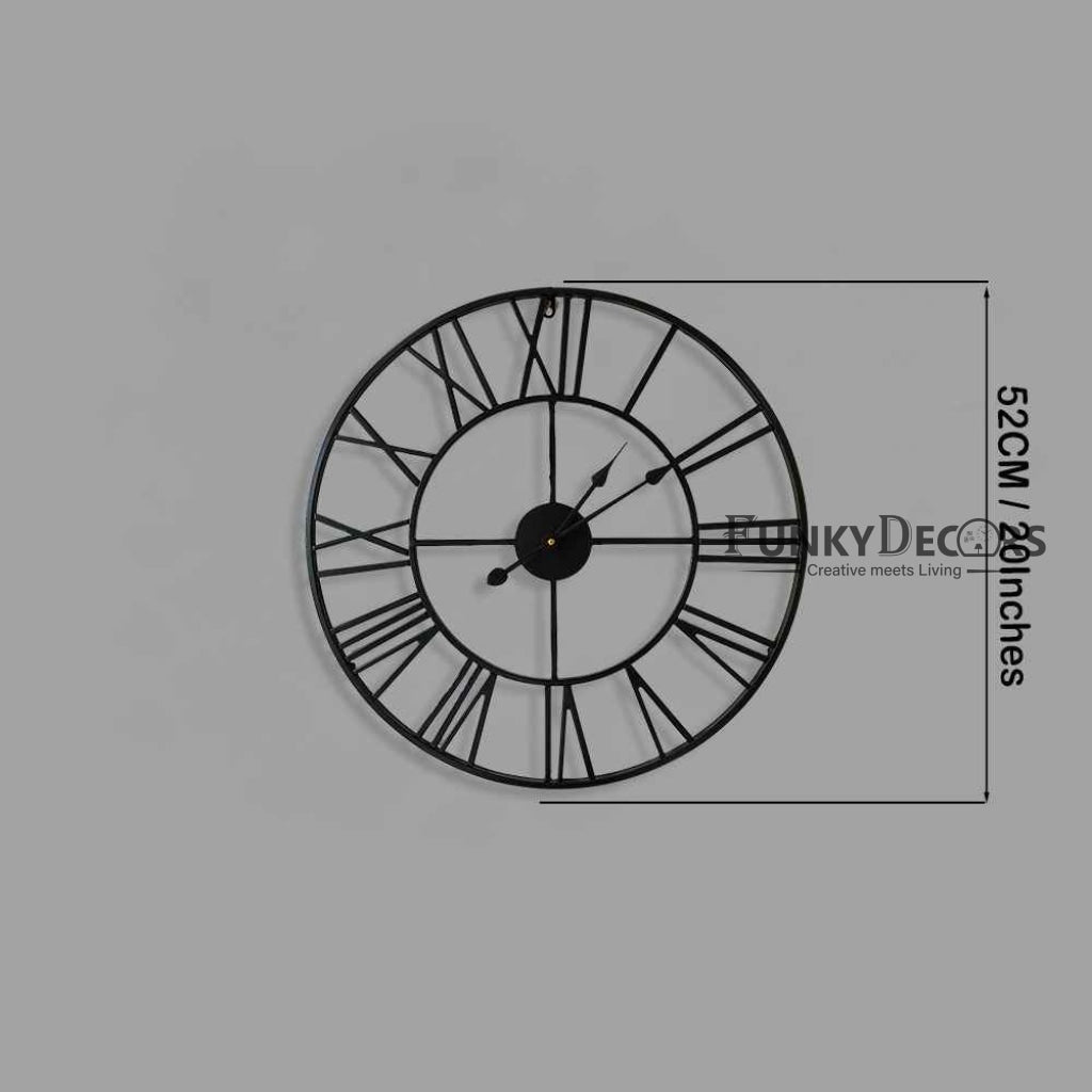 Funkytradition Minimal Design Metal Wall Clock Watch Décor For Home Office Decor And Gifts 52 Cm