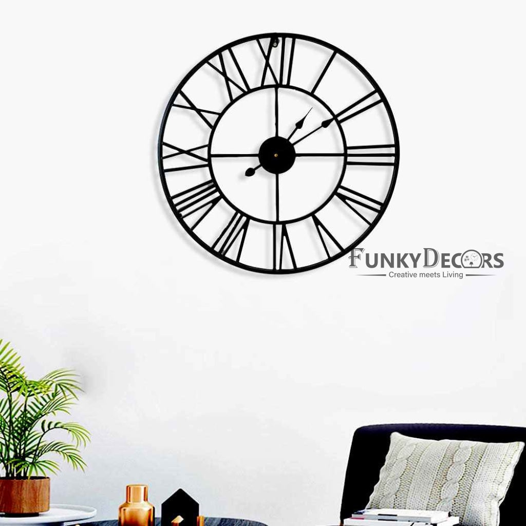Funkytradition Minimal Design Metal Wall Clock Watch Décor For Home Office Decor And Gifts 52 Cm