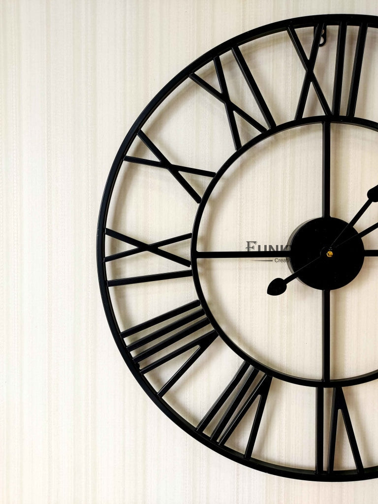 Funkytradition Minimal Design Metal Wall Clock Watch Décor For Home Office Decor And Gifts 52 Cm