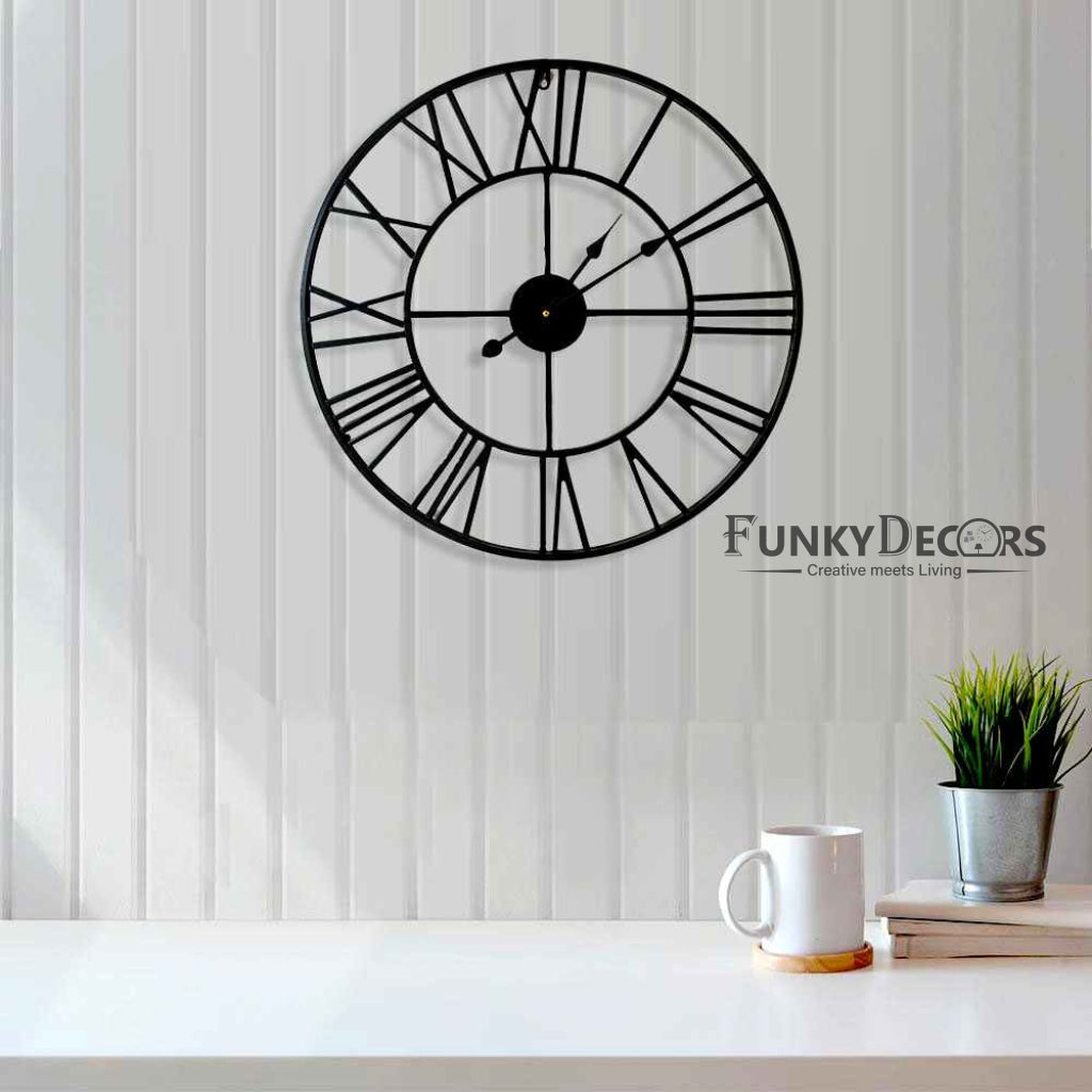 Funkytradition Minimal Design Metal Wall Clock Watch Décor For Home Office Decor And Gifts 62 Cm