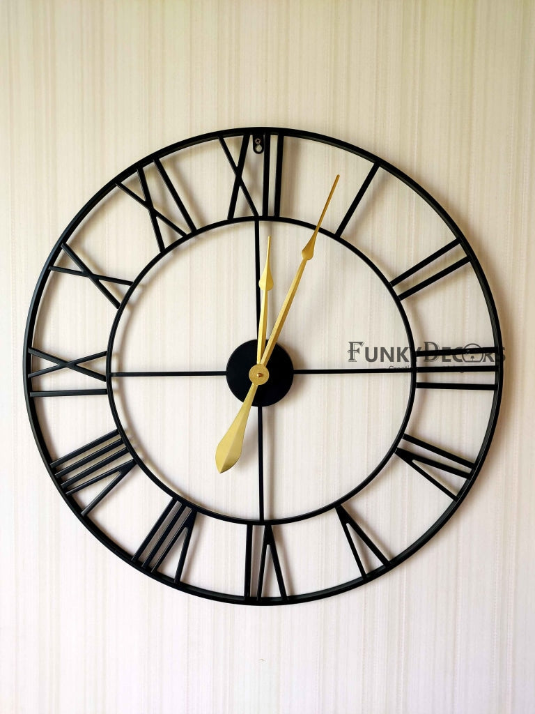 Funkytradition Minimal Design Metal Wall Clock Watch Décor For Home Office Decor And Gifts Clocks