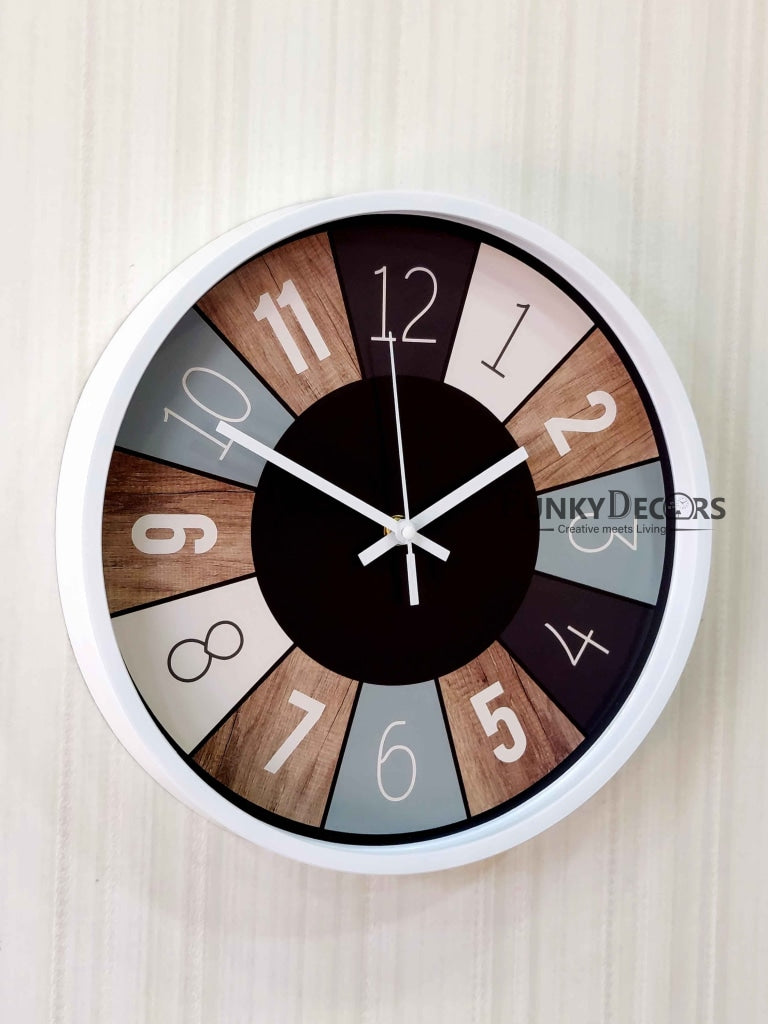 FunkyTradition Minimal Multicolor Round Wall Clock , Wall Watch , Wall