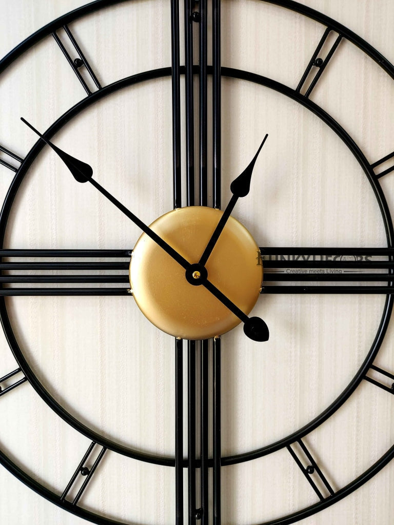 Funkytradition Minimal Pencil Design Metal Wall Clock Watch Decor For Home Office And Gifts Clocks