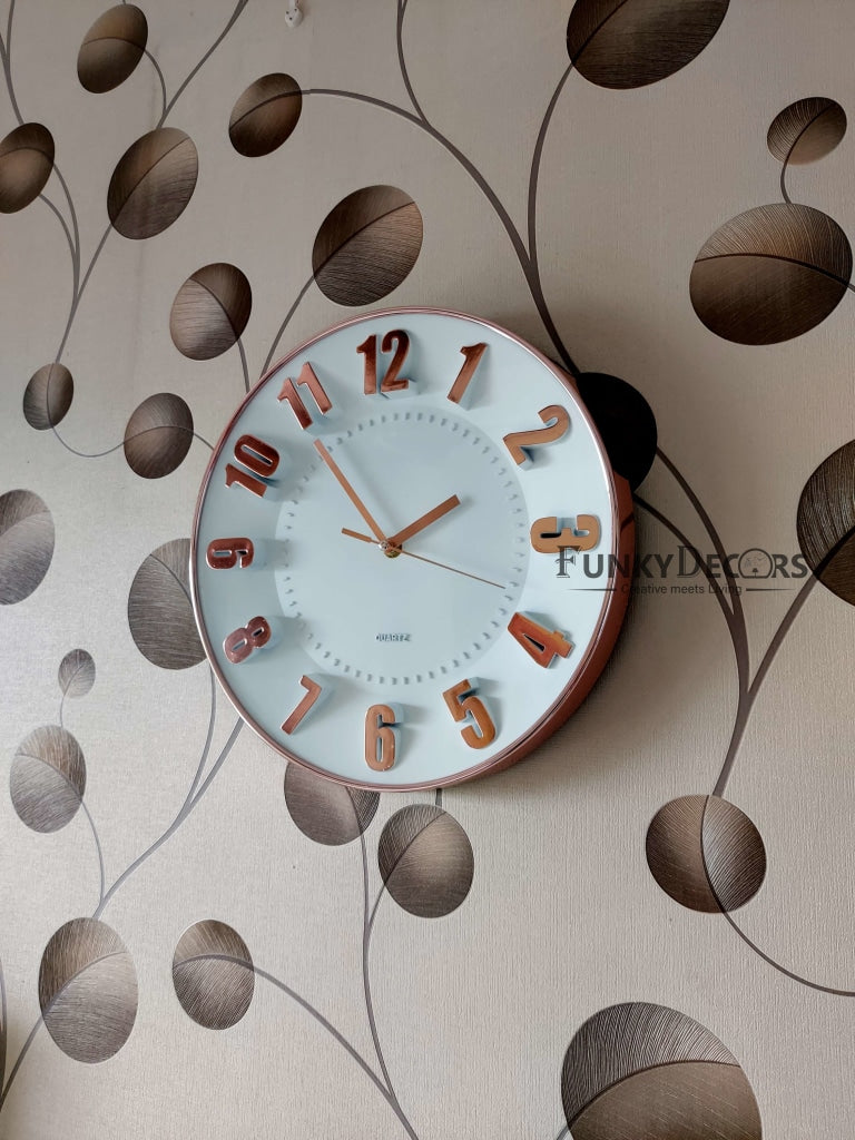 Funkytradition Minimalistic Big Font Wall Clock Watch Decor For Home Office And Gifts 31 Cm Tall