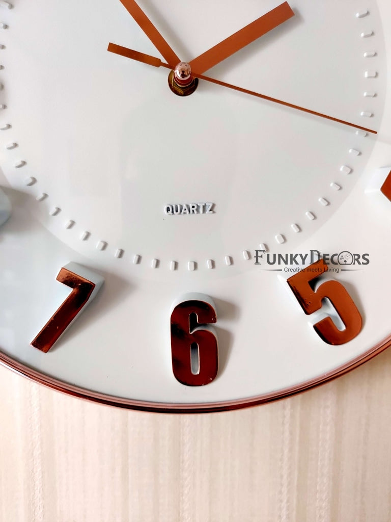 Funkytradition Minimalistic Big Font Wall Clock Watch Decor For Home Office And Gifts 31 Cm Tall