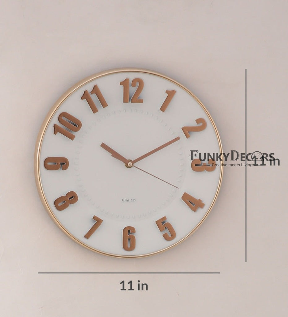 Funkytradition Minimalistic Big Font Wall Clock Watch Decor For Home Office And Gifts 31 Cm Tall