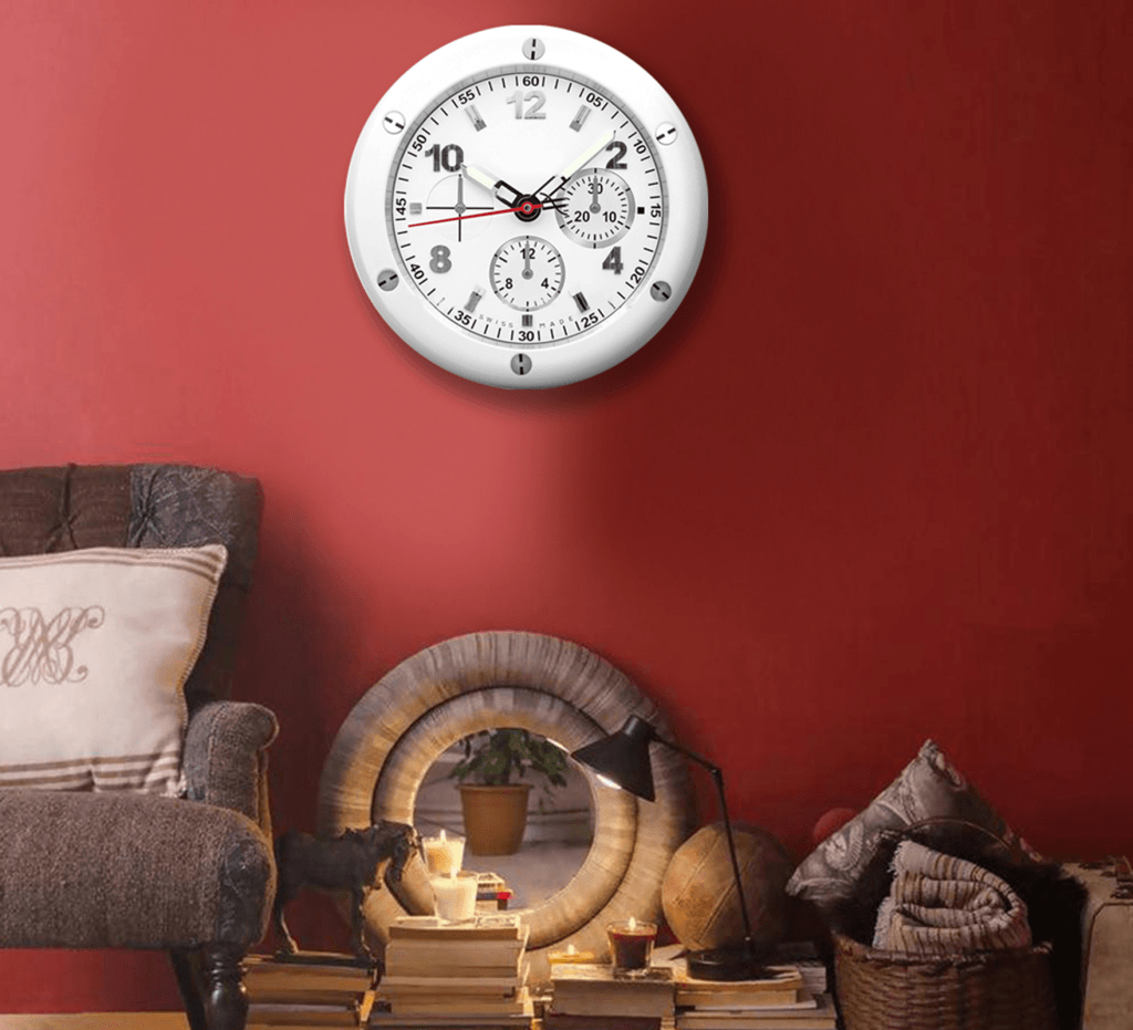 Funkytradition Modern Luxury Stainless Steel Wall Clock For Royal Home And Bungalows Watch Clocks