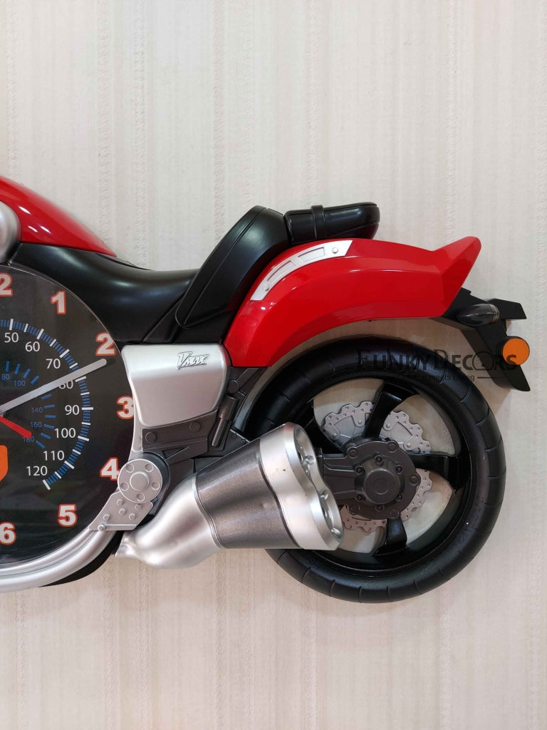 Funkytradition Multicolored Attractive Motorcycle Bike Kids Room Wall Clock Clocks