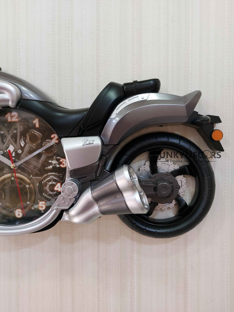 Funkytradition Multicolored Attractive Motorcycle Bike Kids Room Wall Clock Clocks